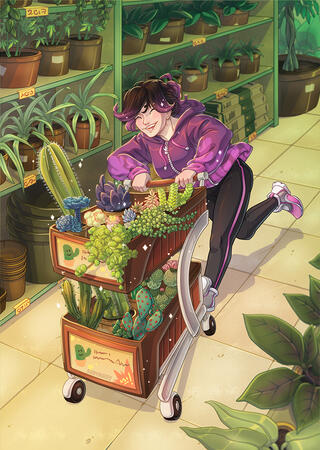 Dynamic art with background