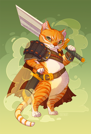 Cute hero-animal portrait